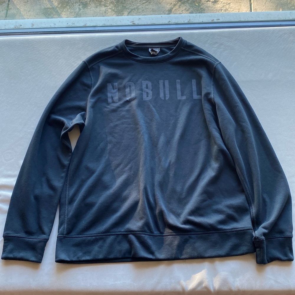 NOBULL Crewneck Sweatshirt Pullover Long Sleeve Men's Size L Black